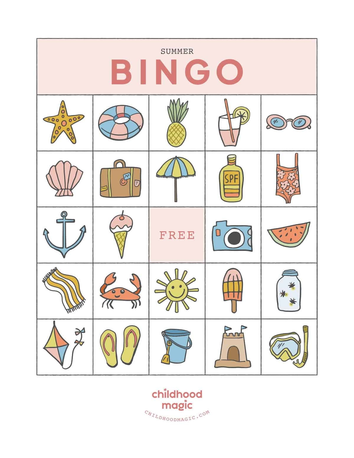 Summer Bingo Childhood Magic
