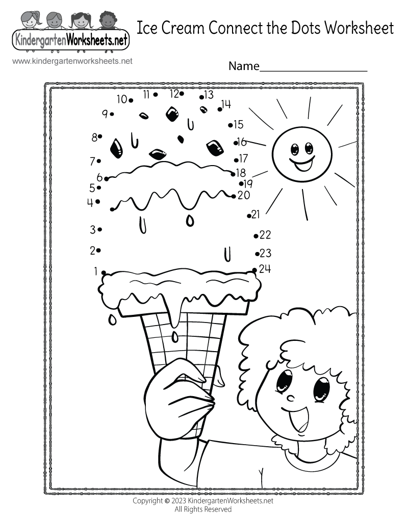 Summer Connect The Dots Worksheet Free Printable Digital U0026 PDF