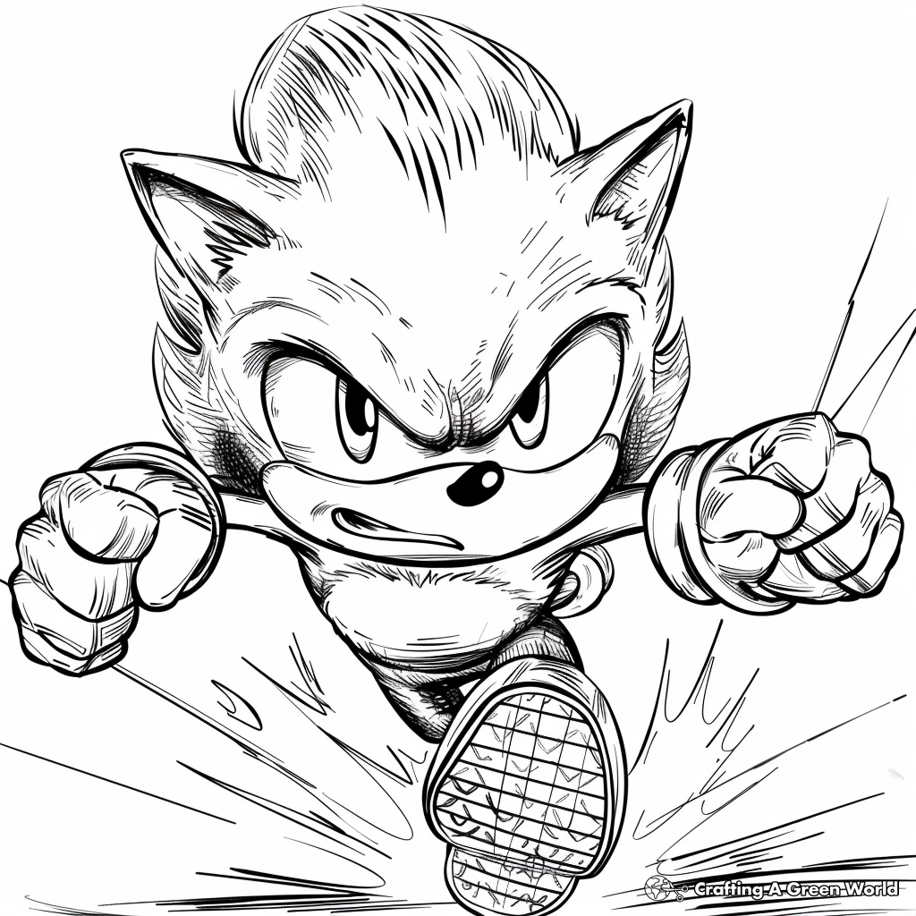 Super Sonic Movie Coloring Pages Free U0026 Printable 