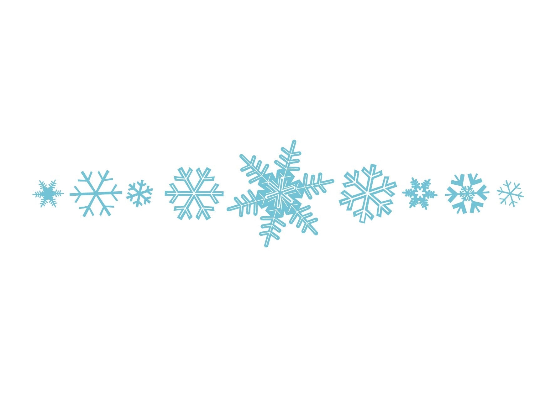 SVG CLIPART Winter Snowflake Border Thin Cutting Machine Art Instant Download Etsy