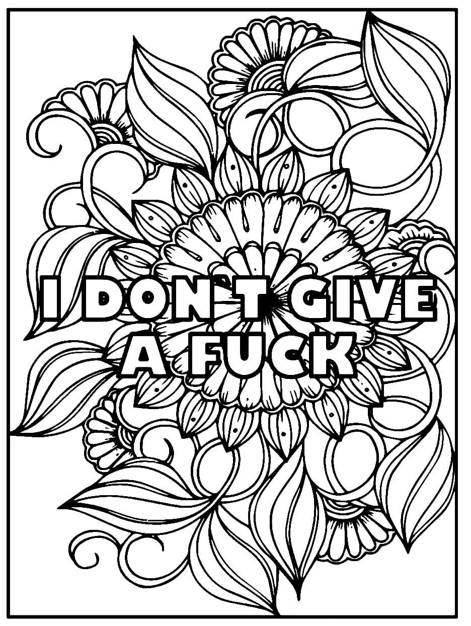 Swear Word Adults Coloring Page Download Print Or Color Online For Free