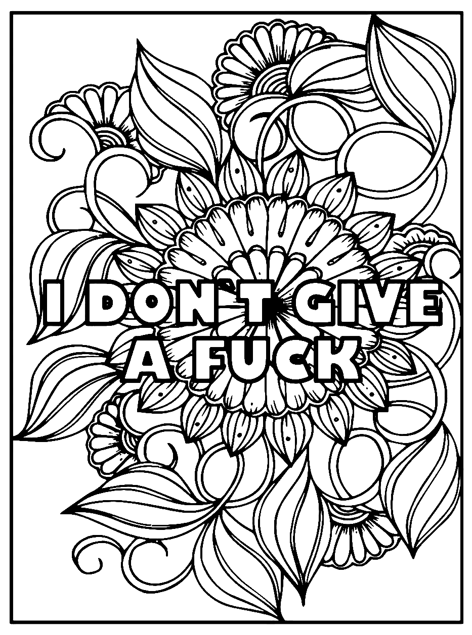 Swear Word Coloring Pages Printable For Free Download