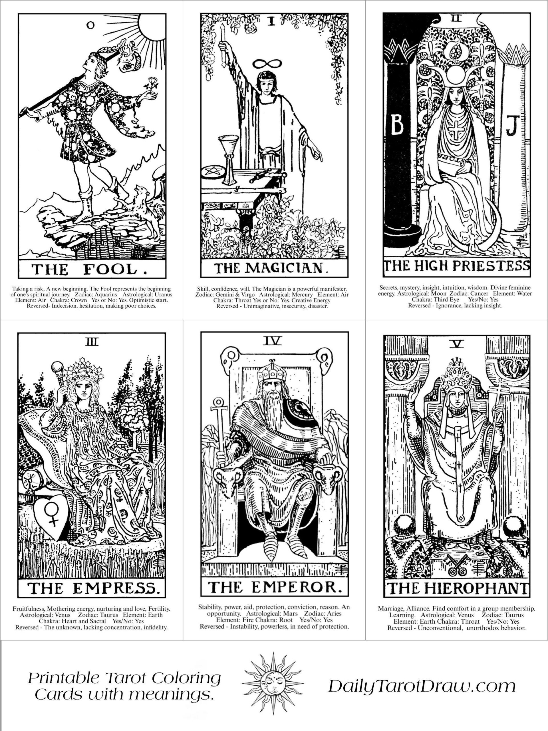Free Tarot Printables