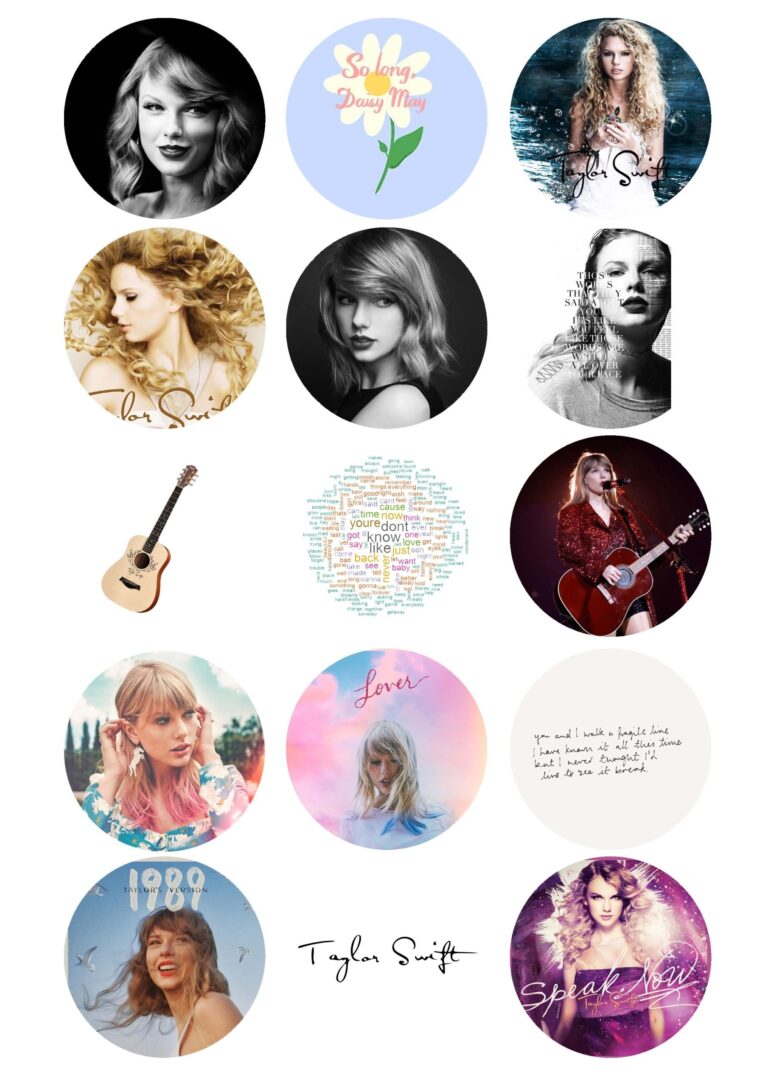 Taylor Swift Cupcake Cookie Toppers Itty Bitty Cake Toppers