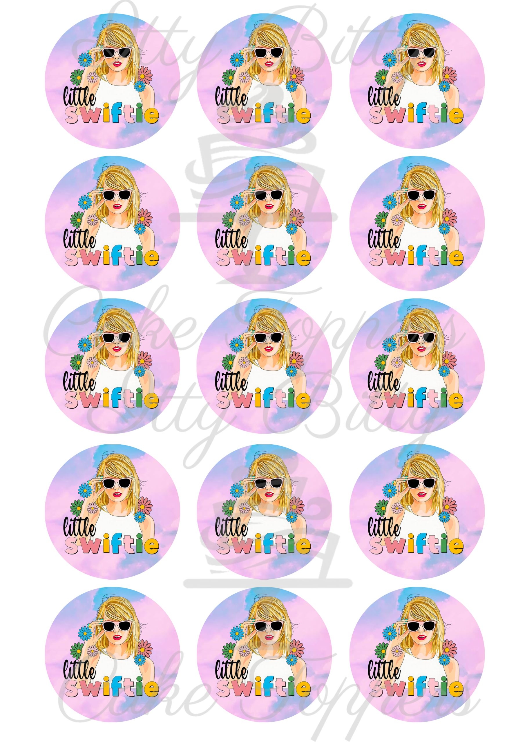 Taylor Swift Swifty Cupcake Cookie Toppers Itty Bitty Cake Toppers