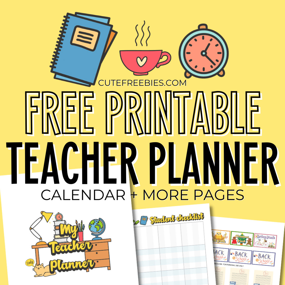 Teacher Planner For 2025 2026 Free Printable Cute Freebies For You
