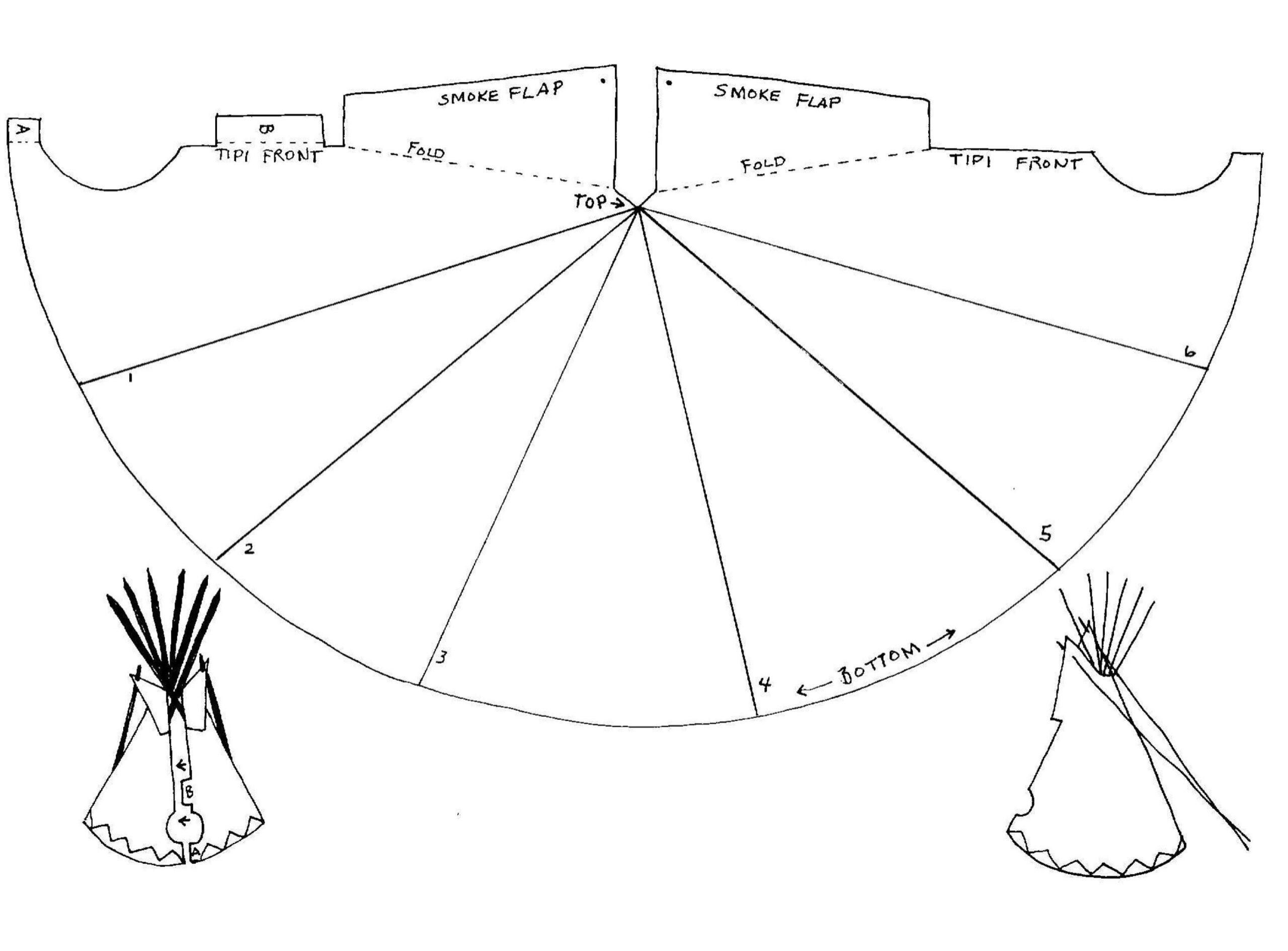 Teepee Template Free Printable