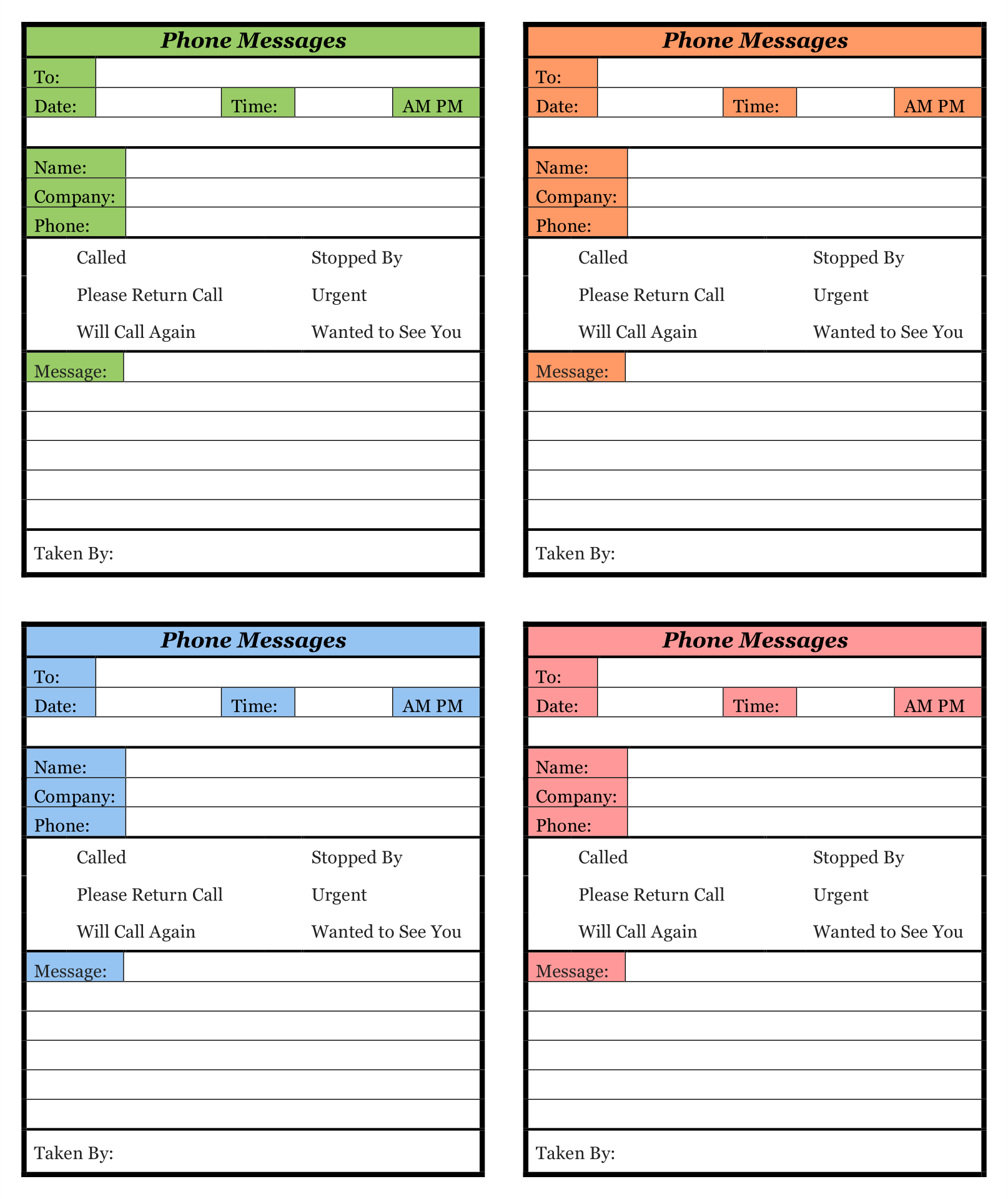 Telephone Message Template 10 Free PDF Printables Printablee