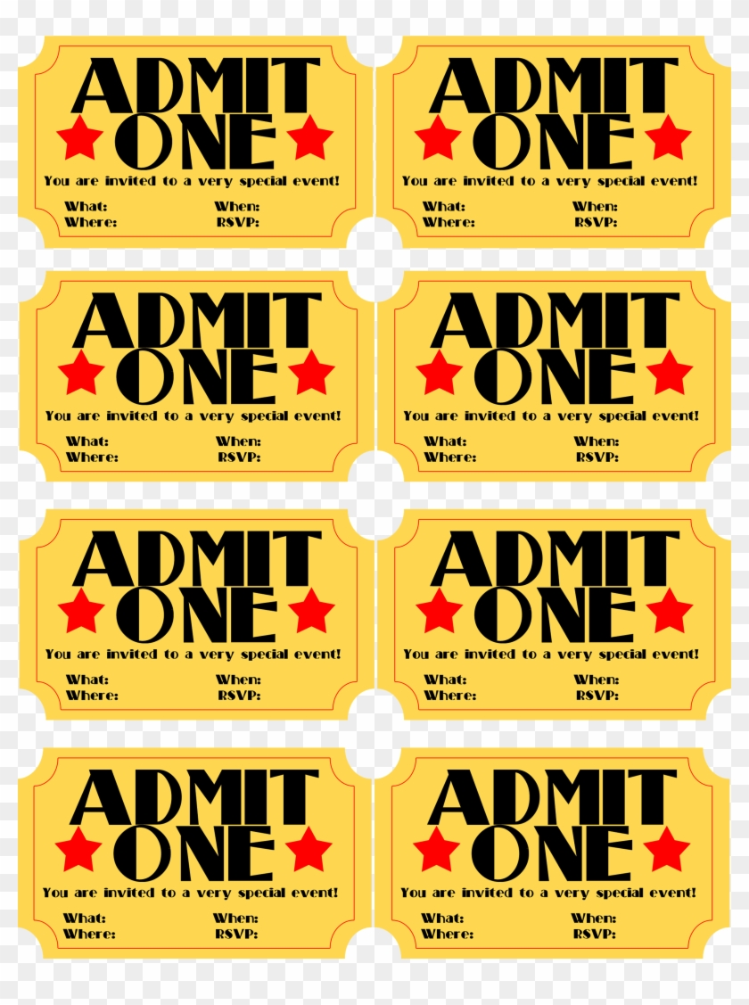 Free Printable Movie Ticket Template