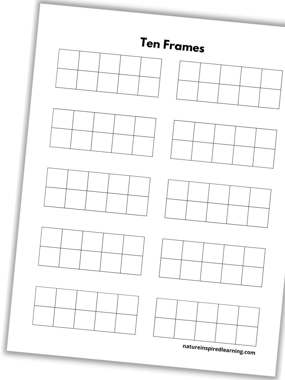 Ten Frame Printables Free