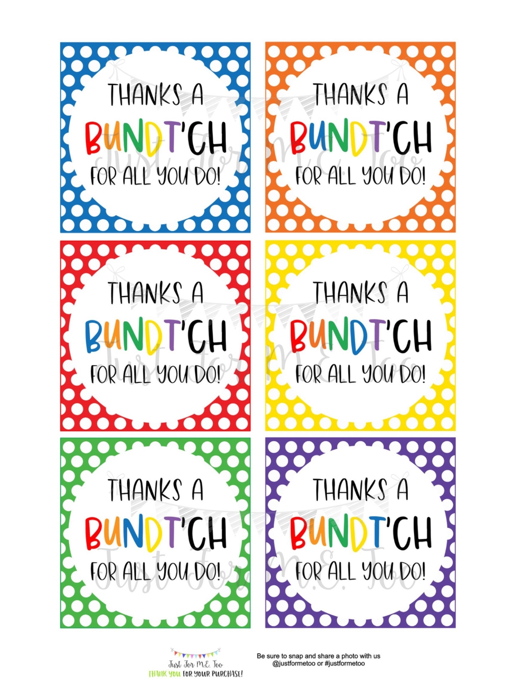 Thank You Free Printable Tags