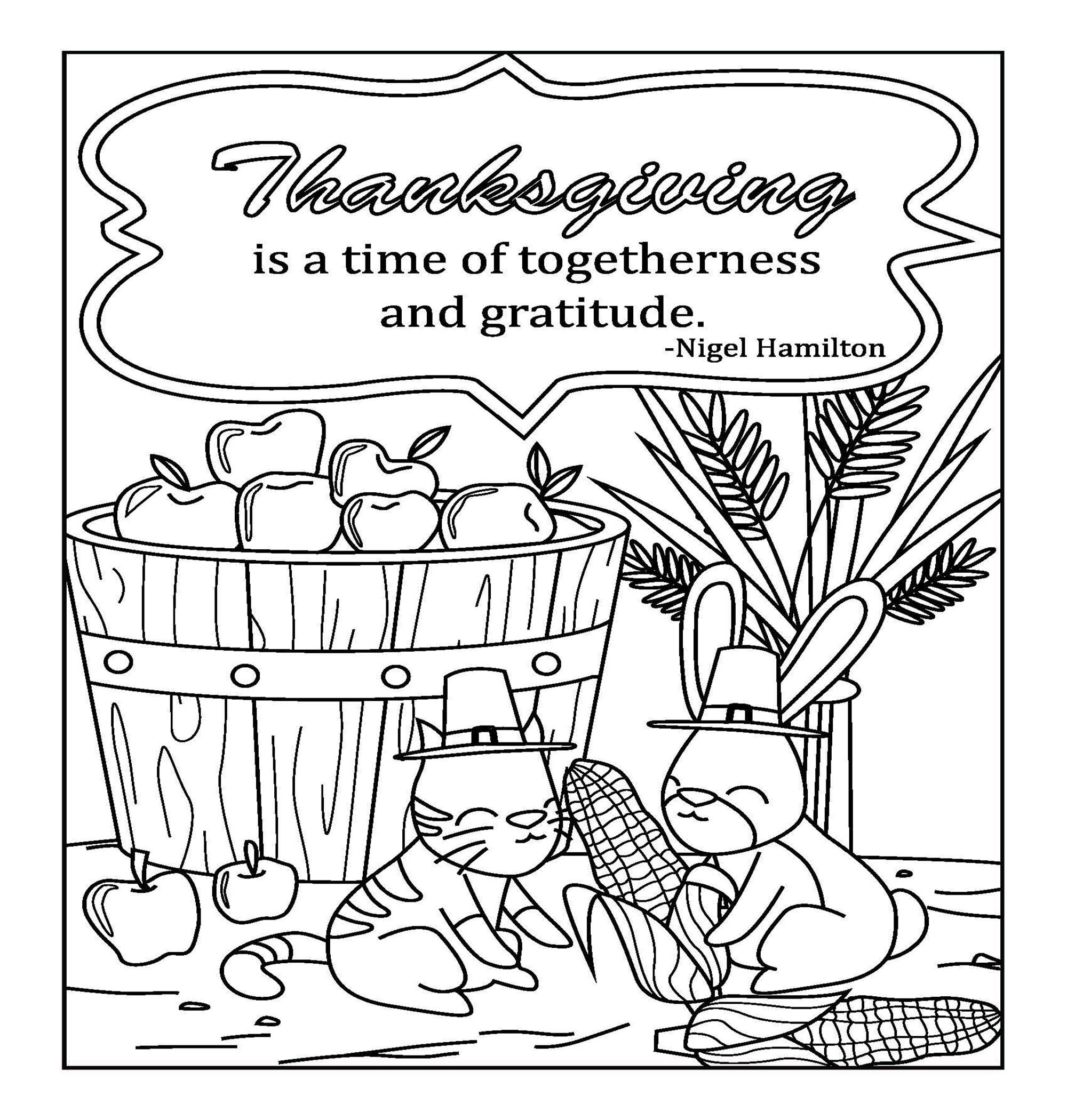 Thanksgiving Coloring Pages For Adults 2 Printable Coloring Pages Instant Download PDF Etsy Canada