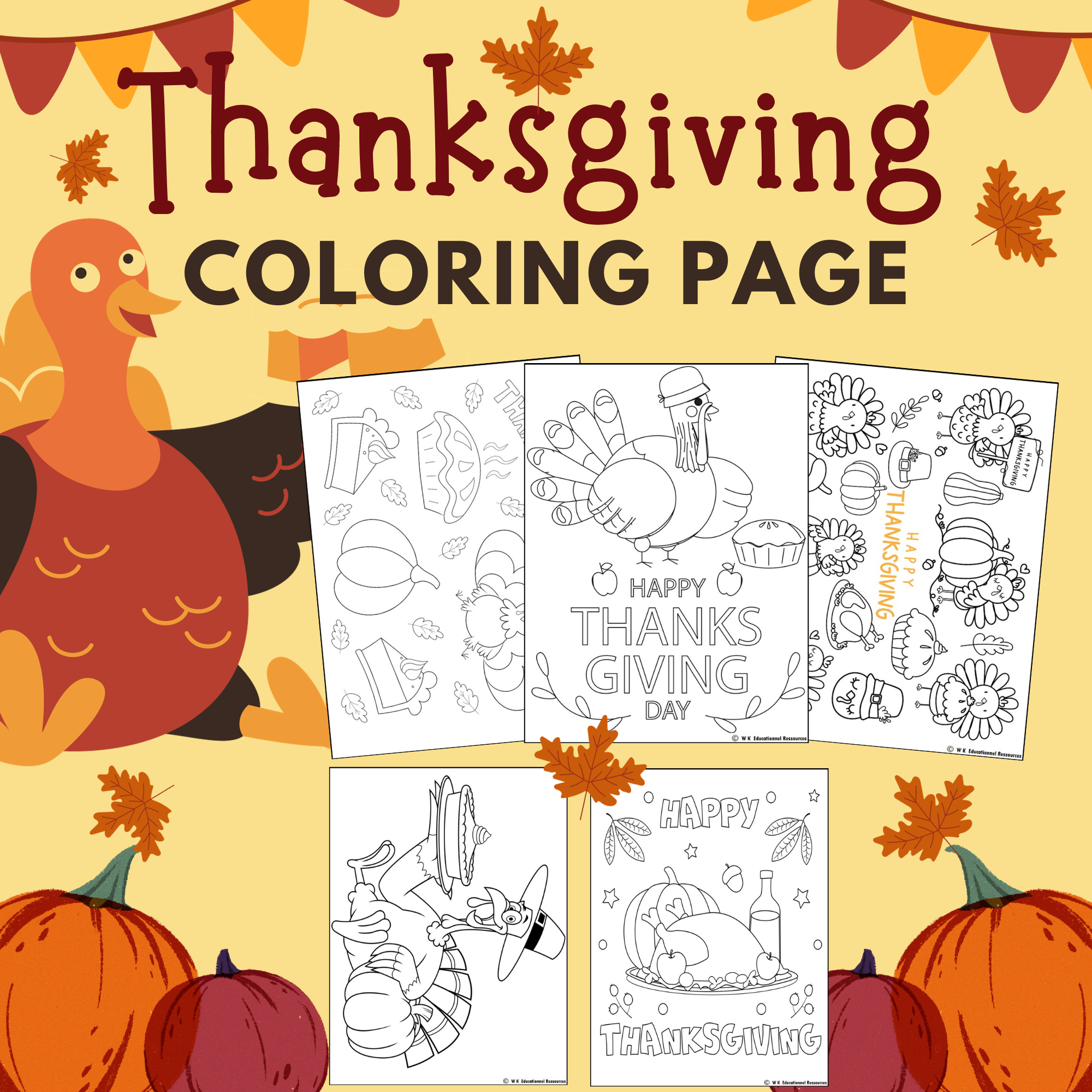 Thanksgiving Coloring Pages Turkey Day Coloring Sheets Autumn 