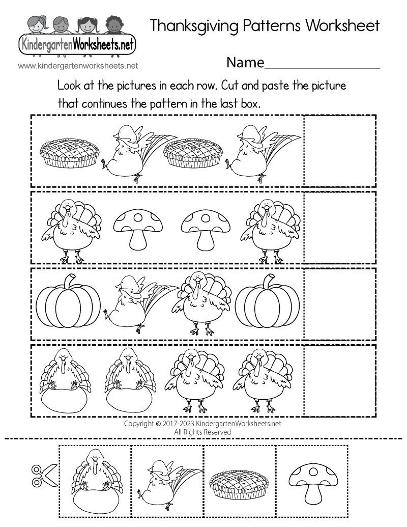 Thanksgiving Patterns Worksheet Free Printable Digital U0026 PDF