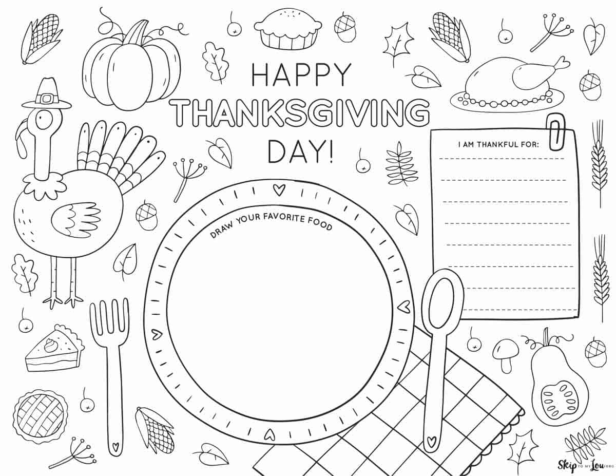Free Printable Placemats Templates
