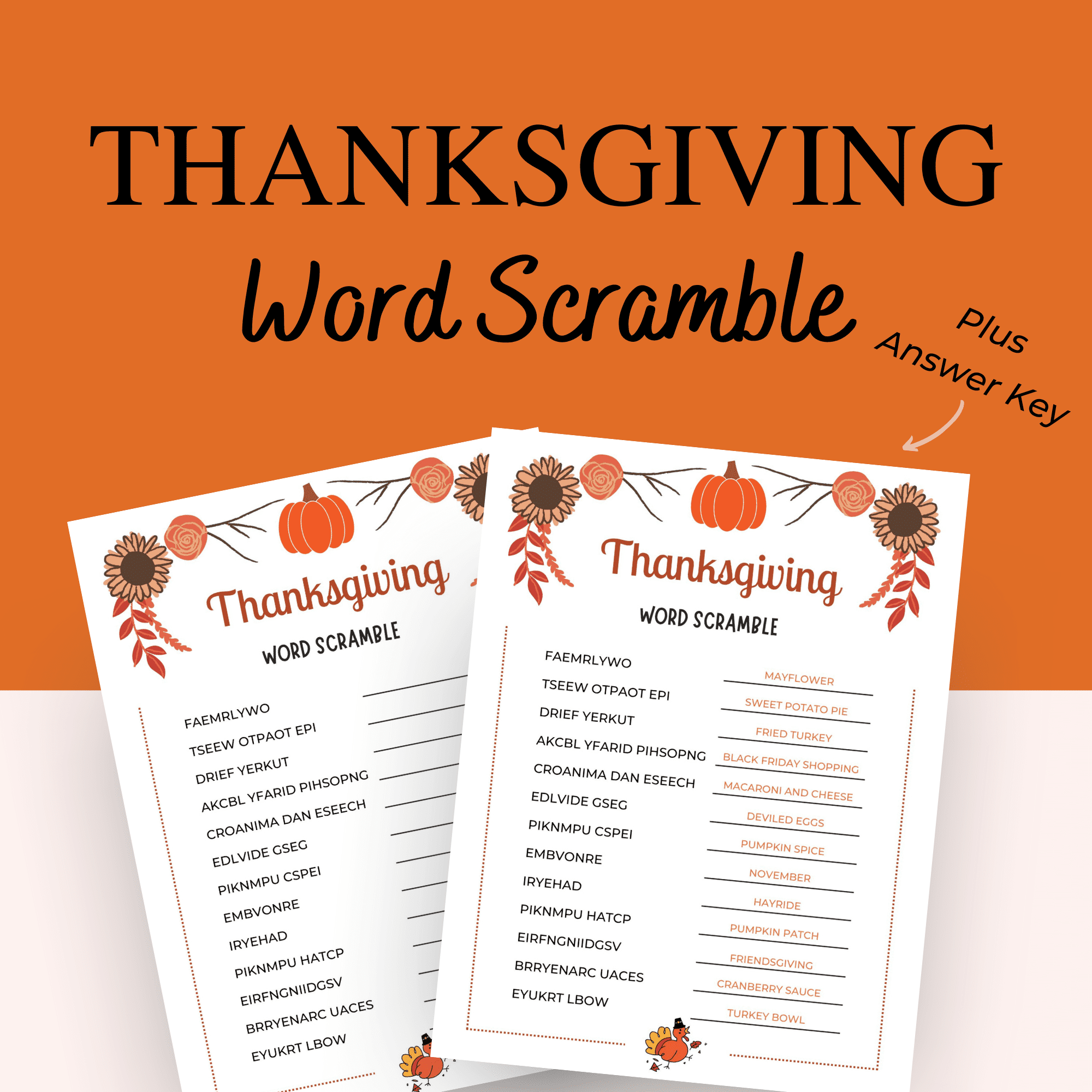 Thanksgiving Word Scramble Free Download Add A Little Adventure