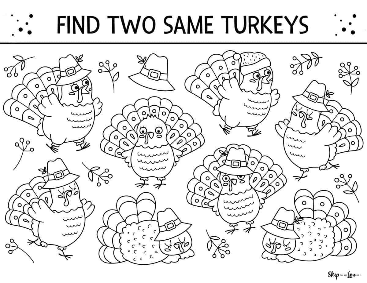 Free Printable Thanksgiving Worksheets Pdf