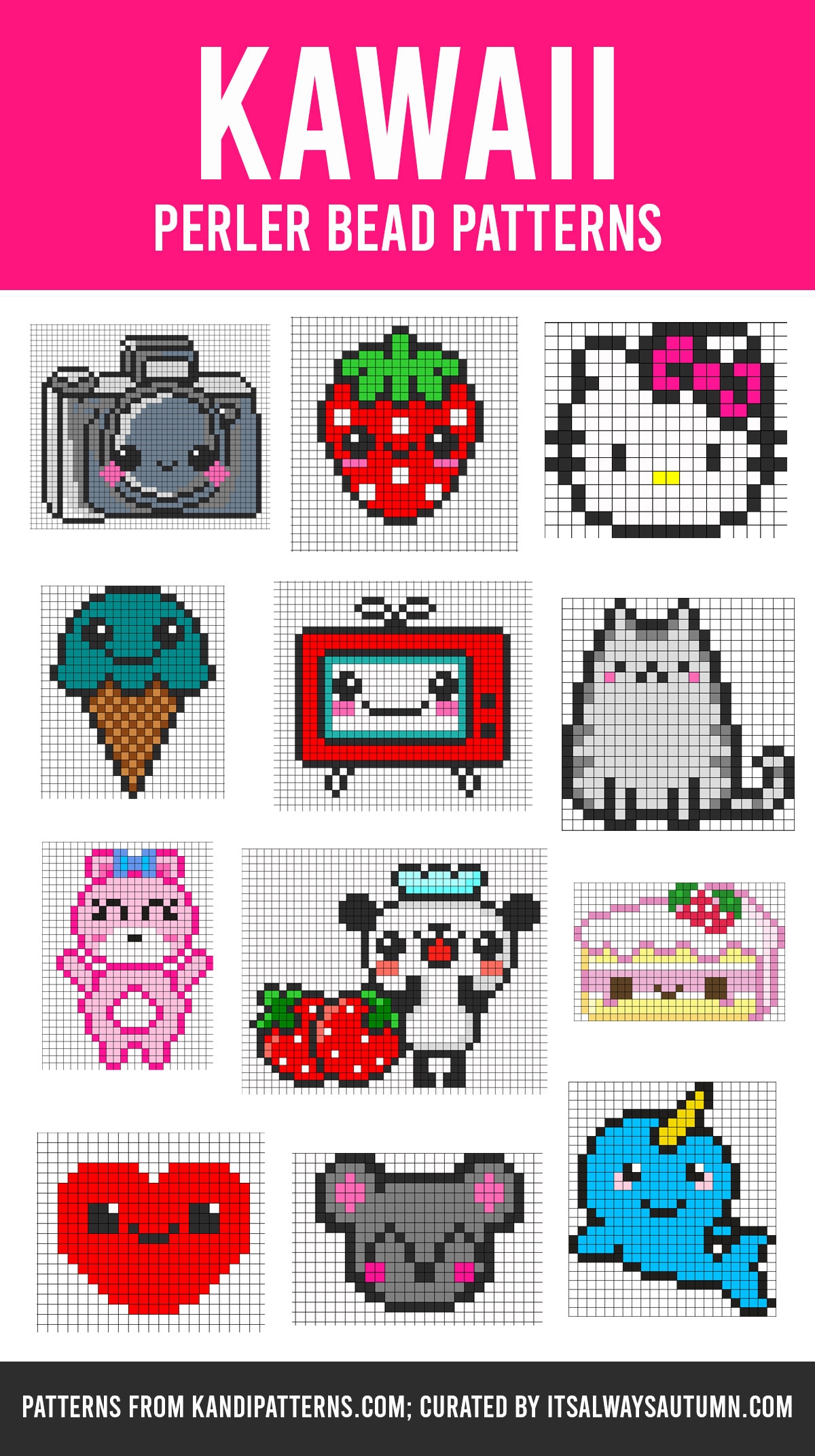The GIANT List Of Perler Bead Patterns fuse Beads Melty Beads 