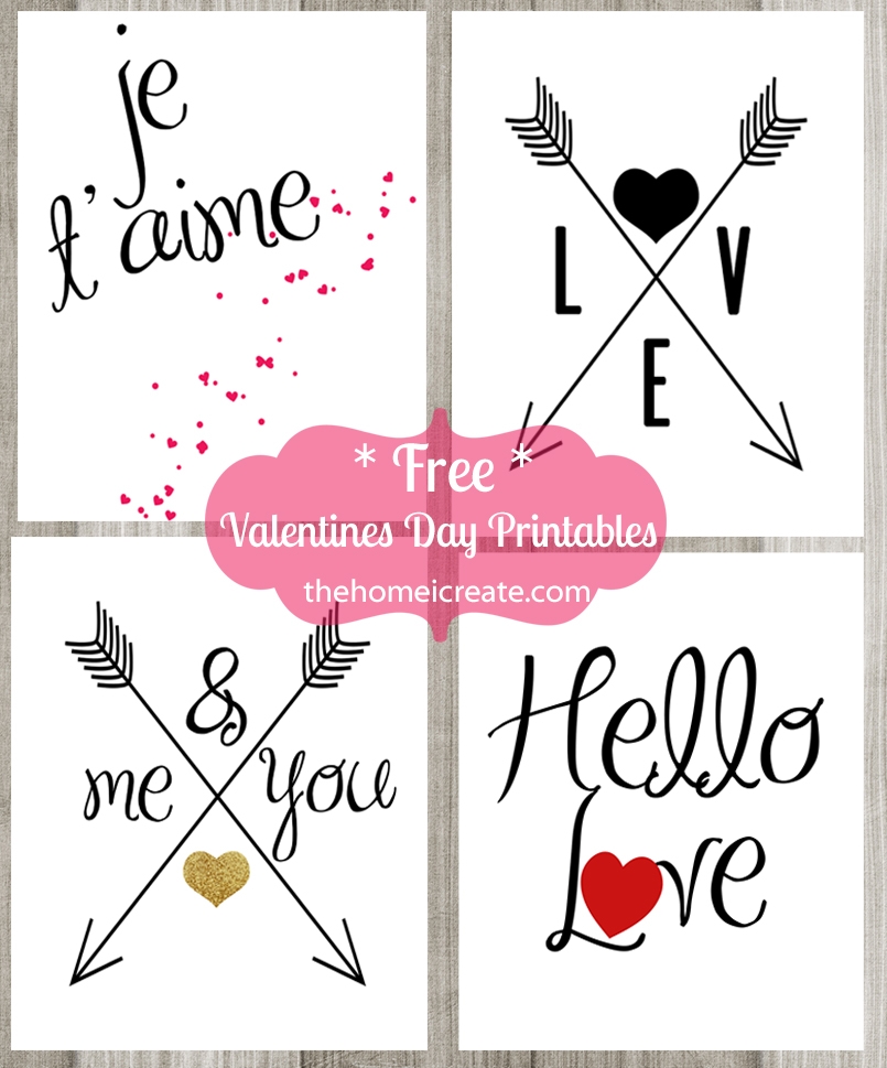 Free Printable Valentines Decorations