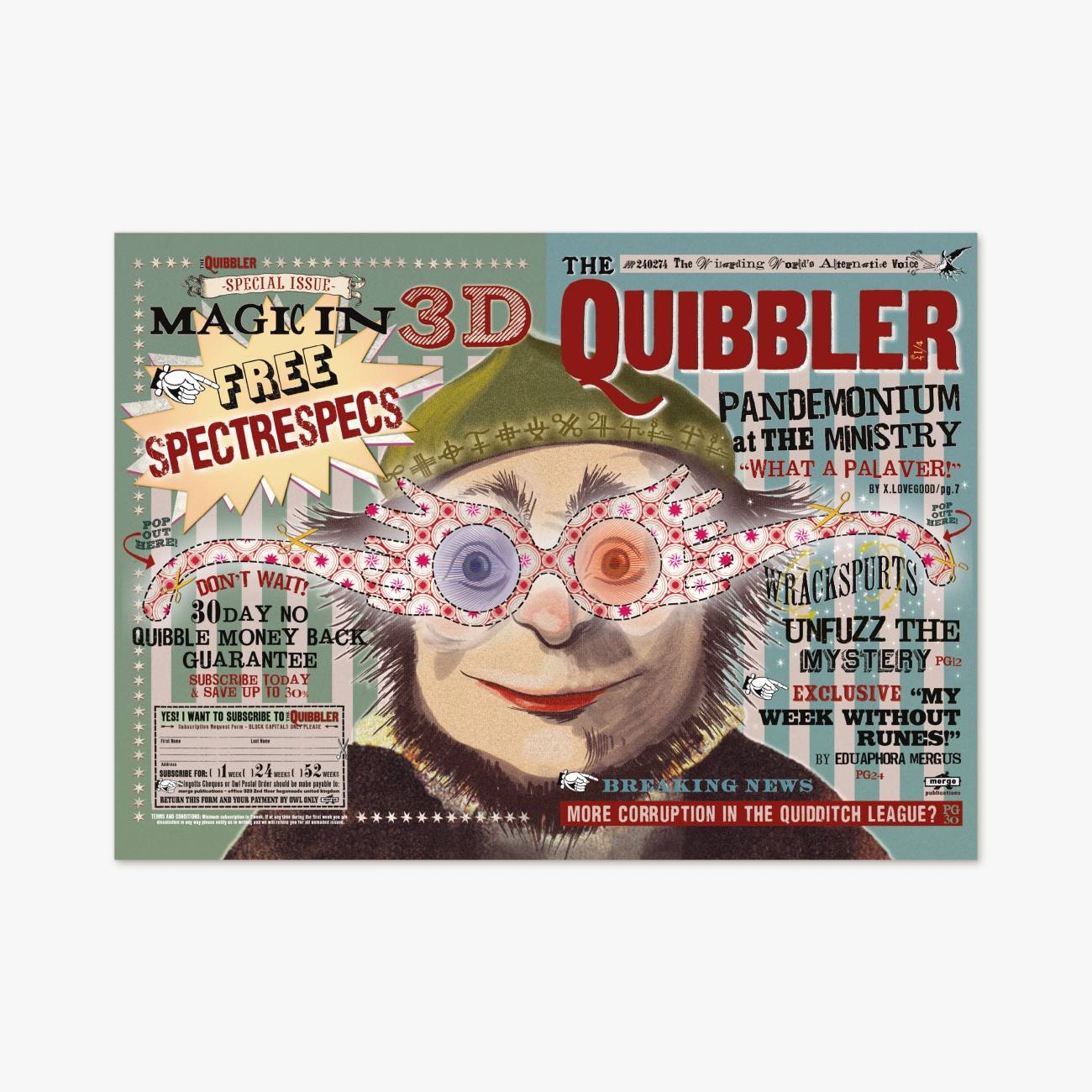 The Quibbler Spectrespecs Issue MinaLima