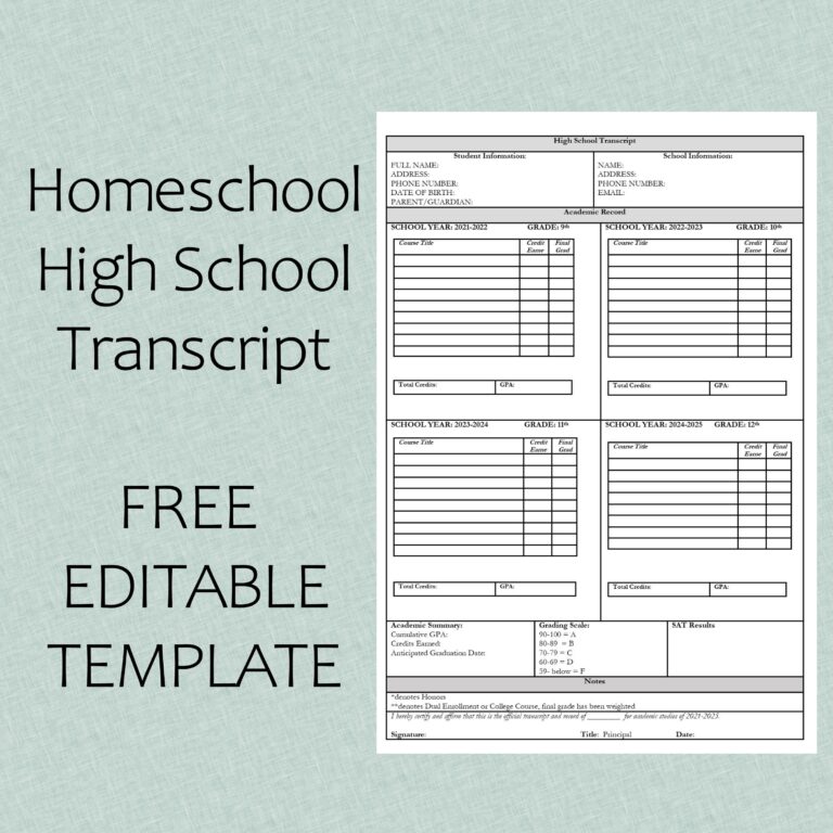 To The Rock Homeschool Homeschool High School Transcript Free 