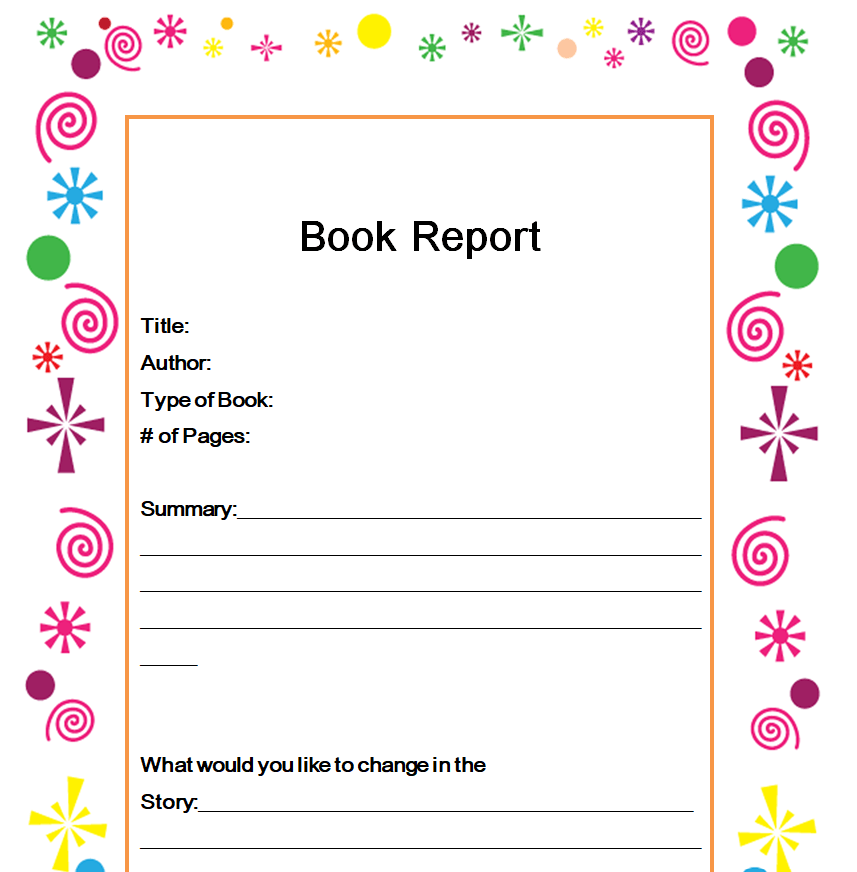 Top 12 Customizable Book Report Templates Word Excel Templates