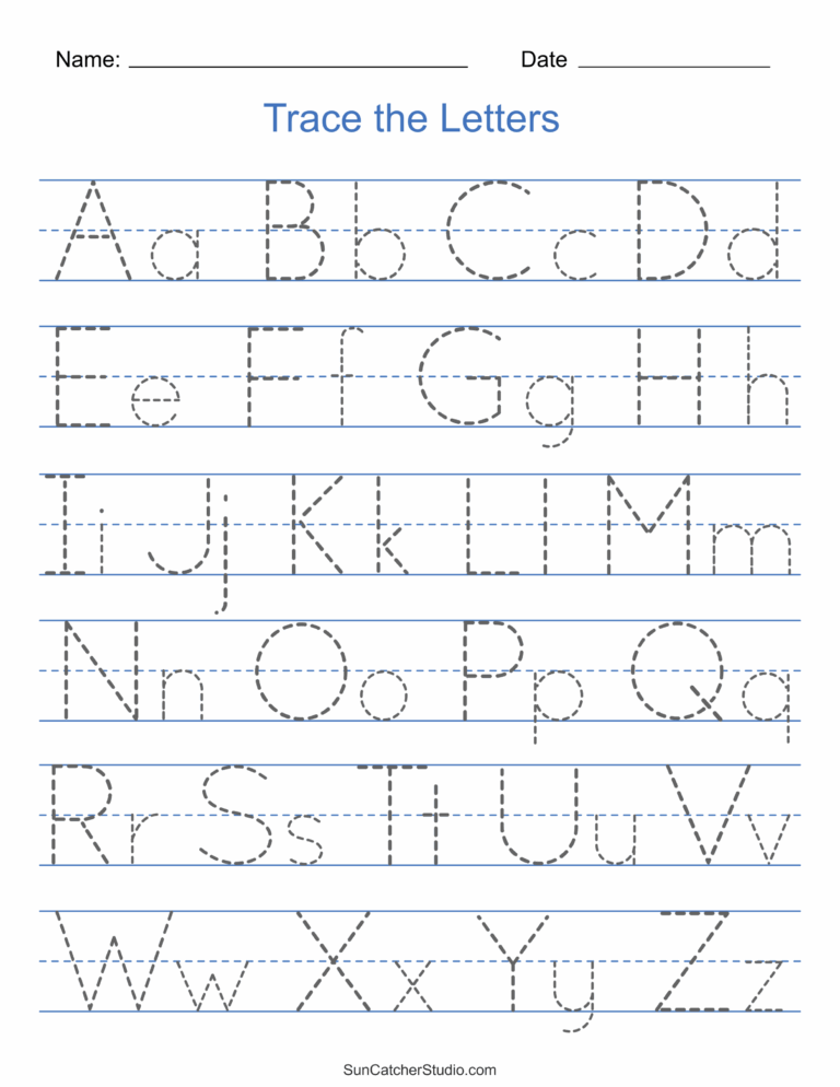 Tracing Alphabet Letters Printable Handwriting Worksheets Free Printables Monograms Design Tools Patterns U0026 DIY Projects