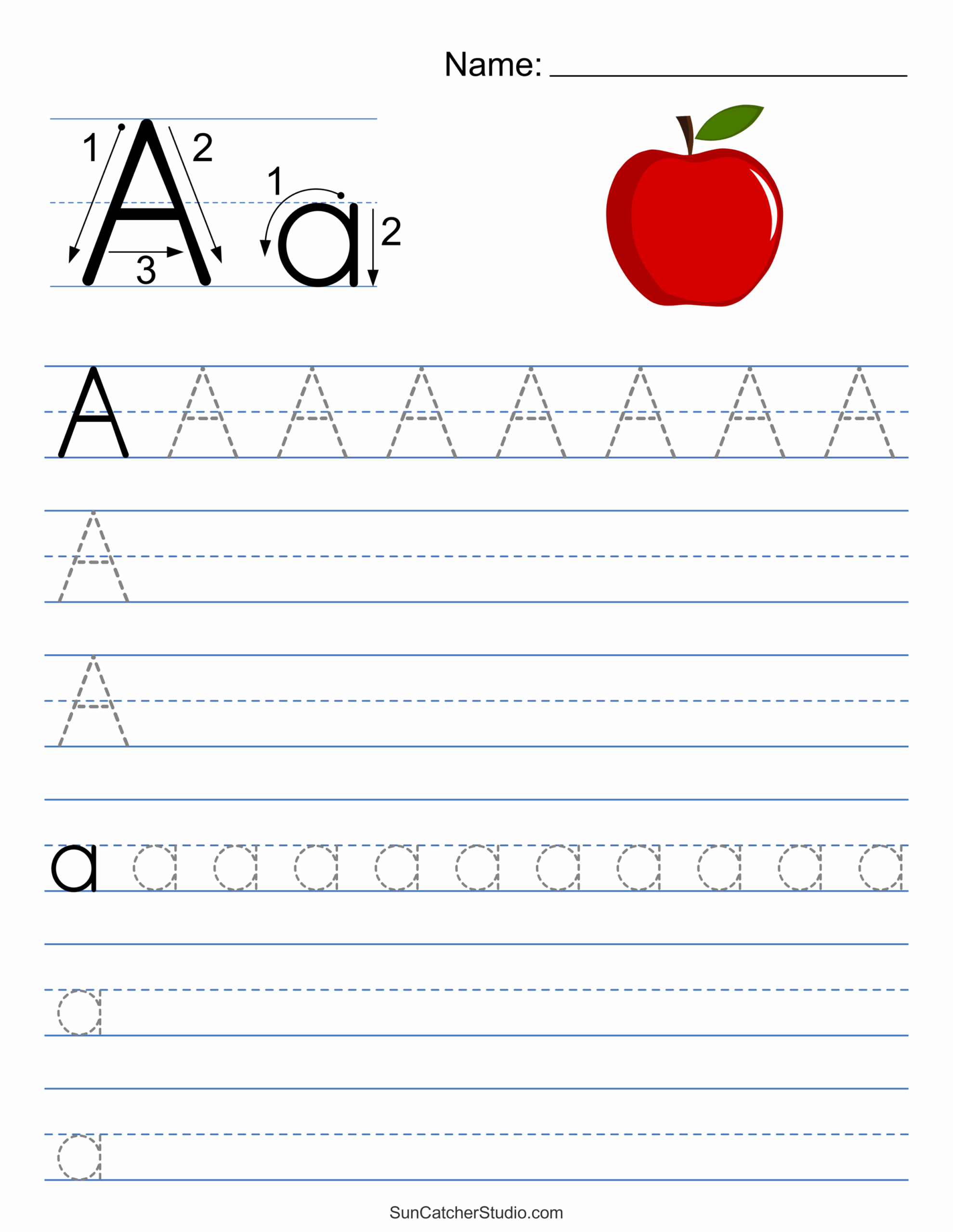 Tracing Alphabet Letters Printable Handwriting Worksheets Free Printables Monograms Design Tools Patterns U0026 DIY Projects