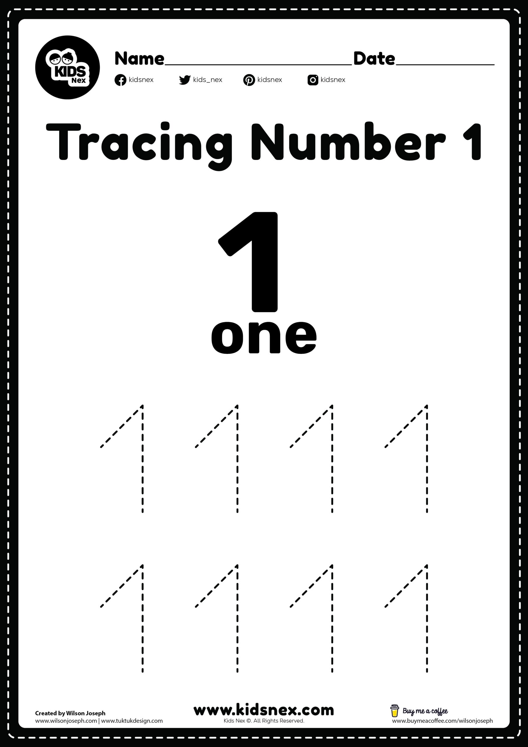 Free Printable Trace Numbers