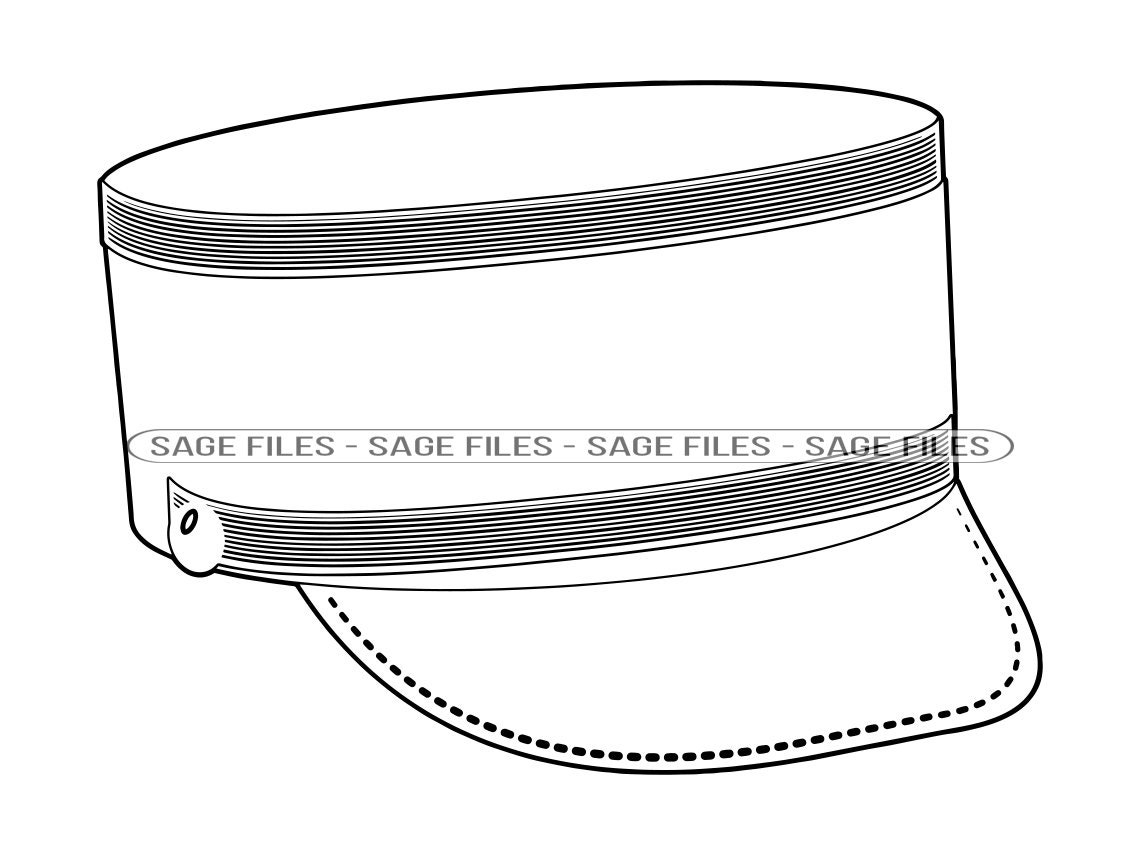 Train Conductor Top Hat Pattern