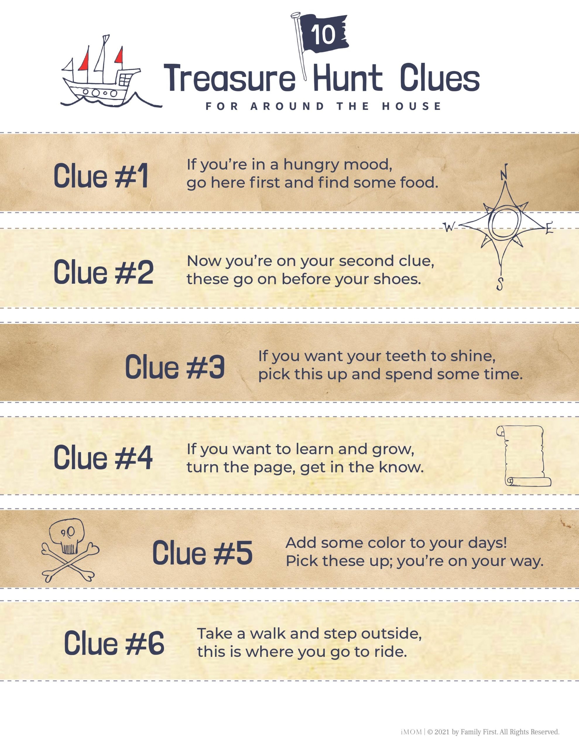 Treasure Hunt Clues IMOM