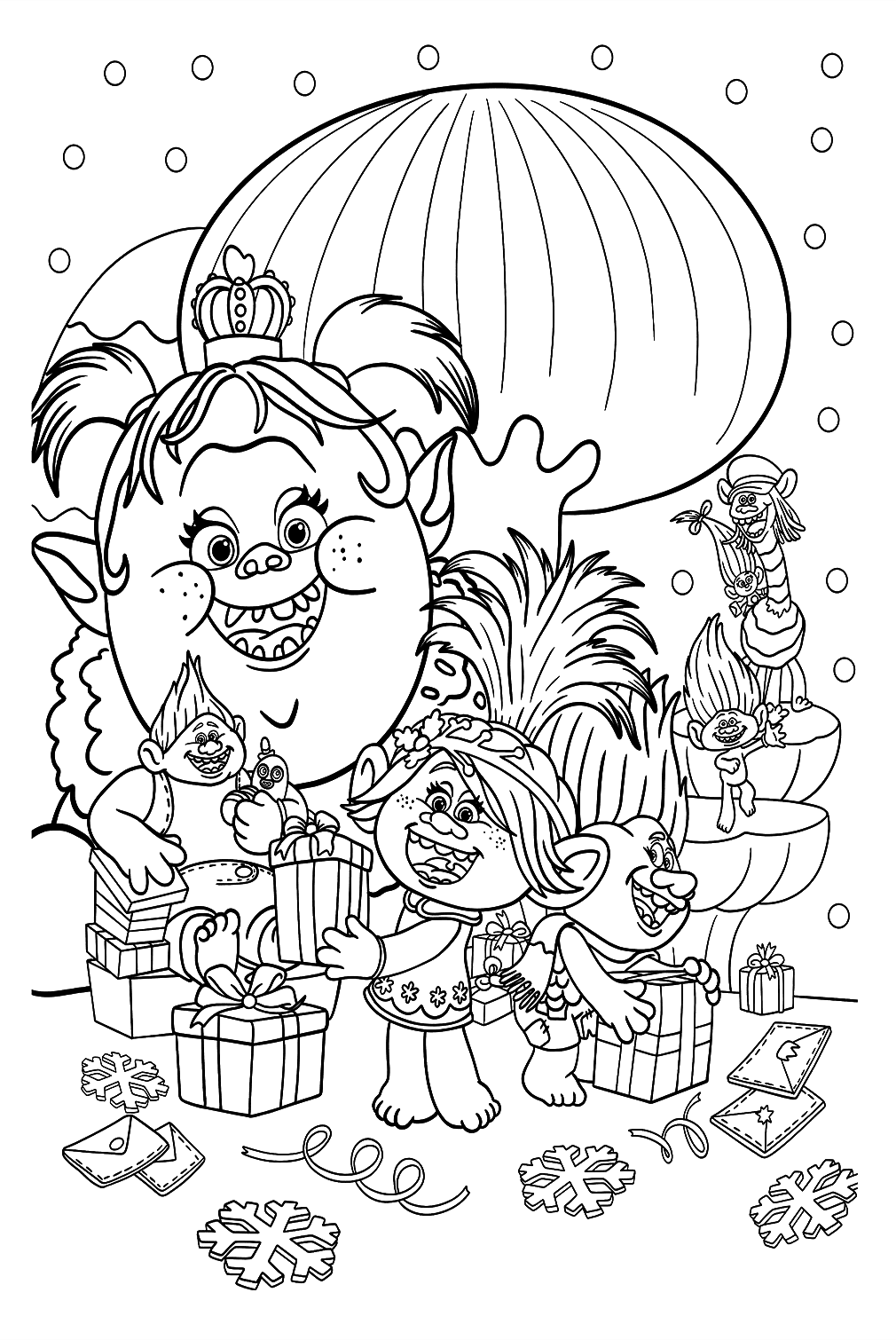 Trolls Free Printable Coloring Pages