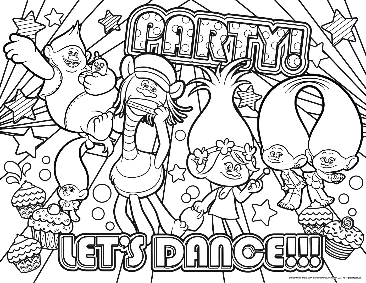 Trolls Coloring Pages Printable Coloring Pages FREE