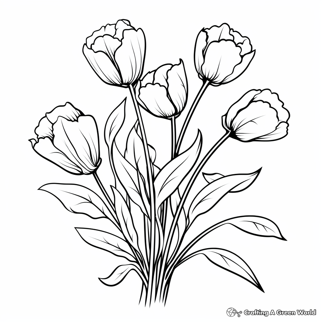 Tulip Coloring Pages Free U0026 Printable 