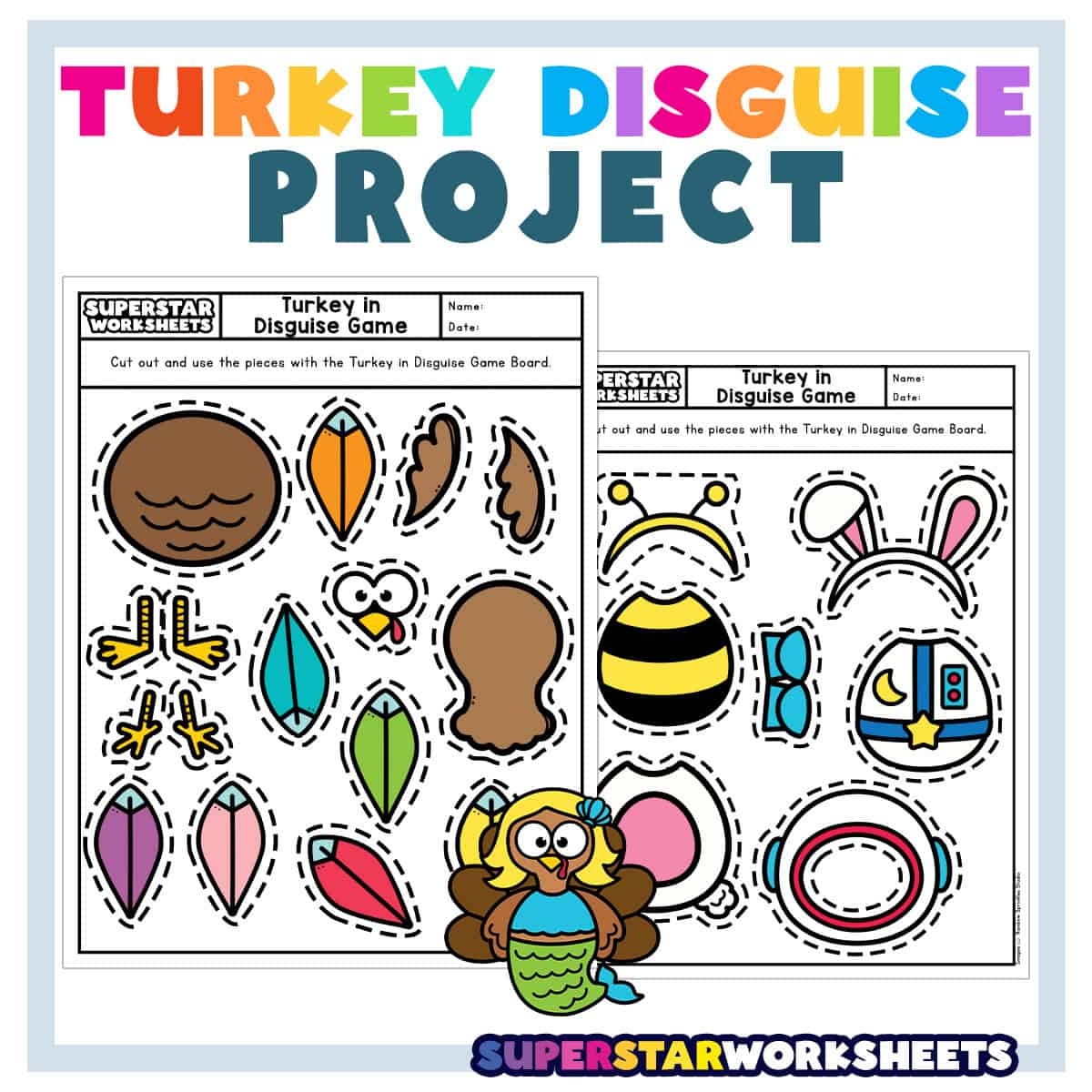 Turkey Disguise Project Superstar Worksheets