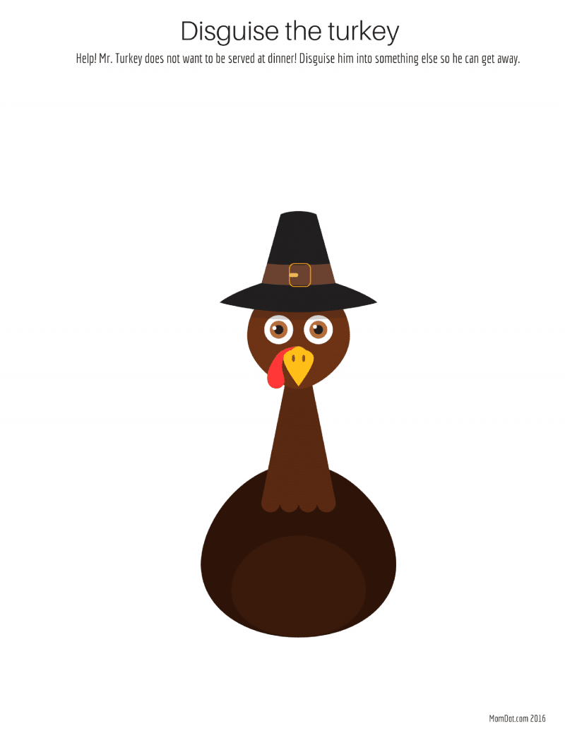 Turkey In Disguise Project Printable Fun IMAGINATIVE Play MomDot