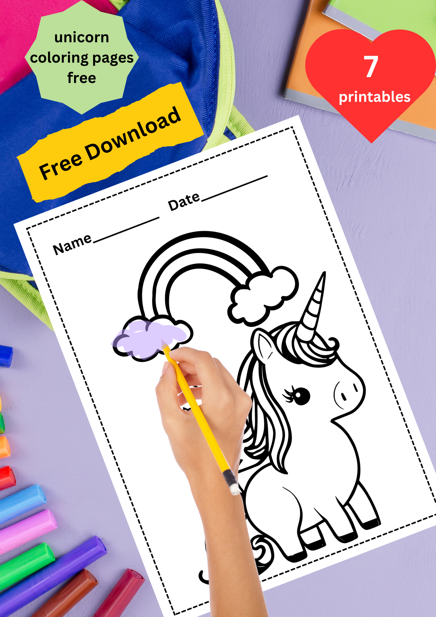 Unicorn Coloring Pages Free Printables 7 Pdf Pages 