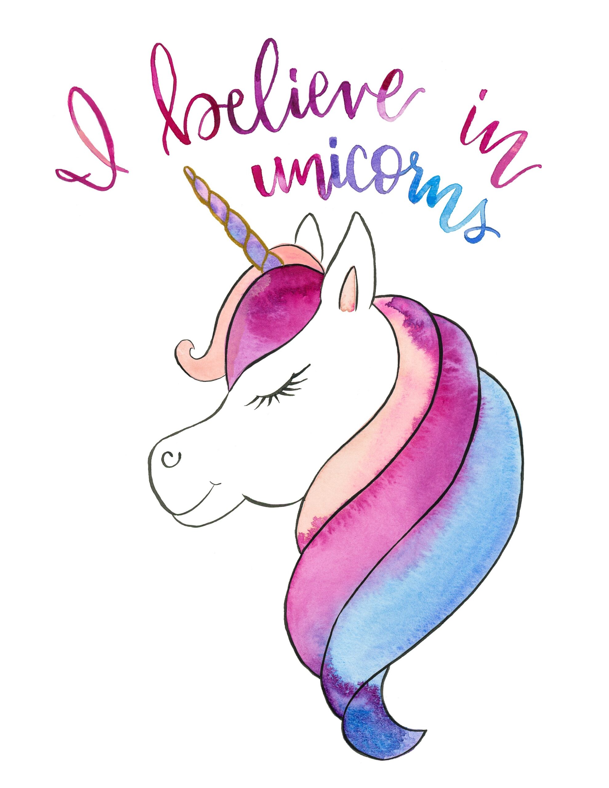 Free Unicorn Printable