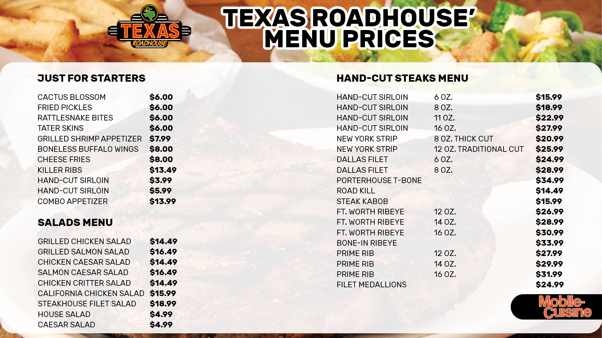 Free Texas Roadhouse Coupons Printable