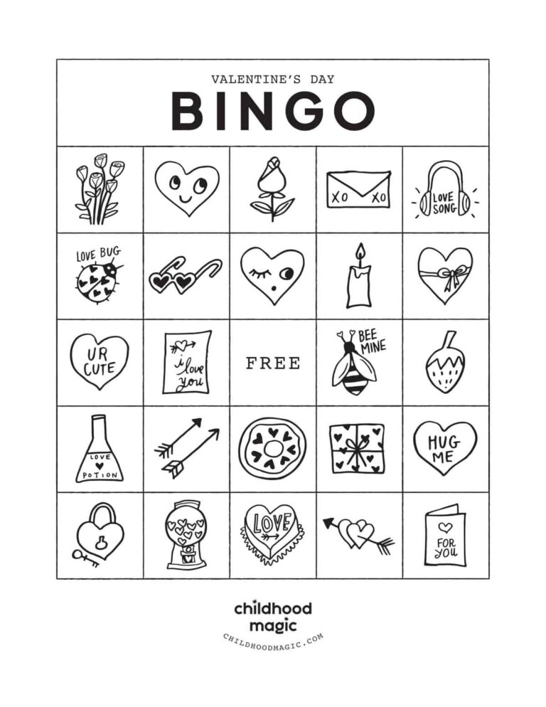 Valentine s Day Bingo Childhood Magic