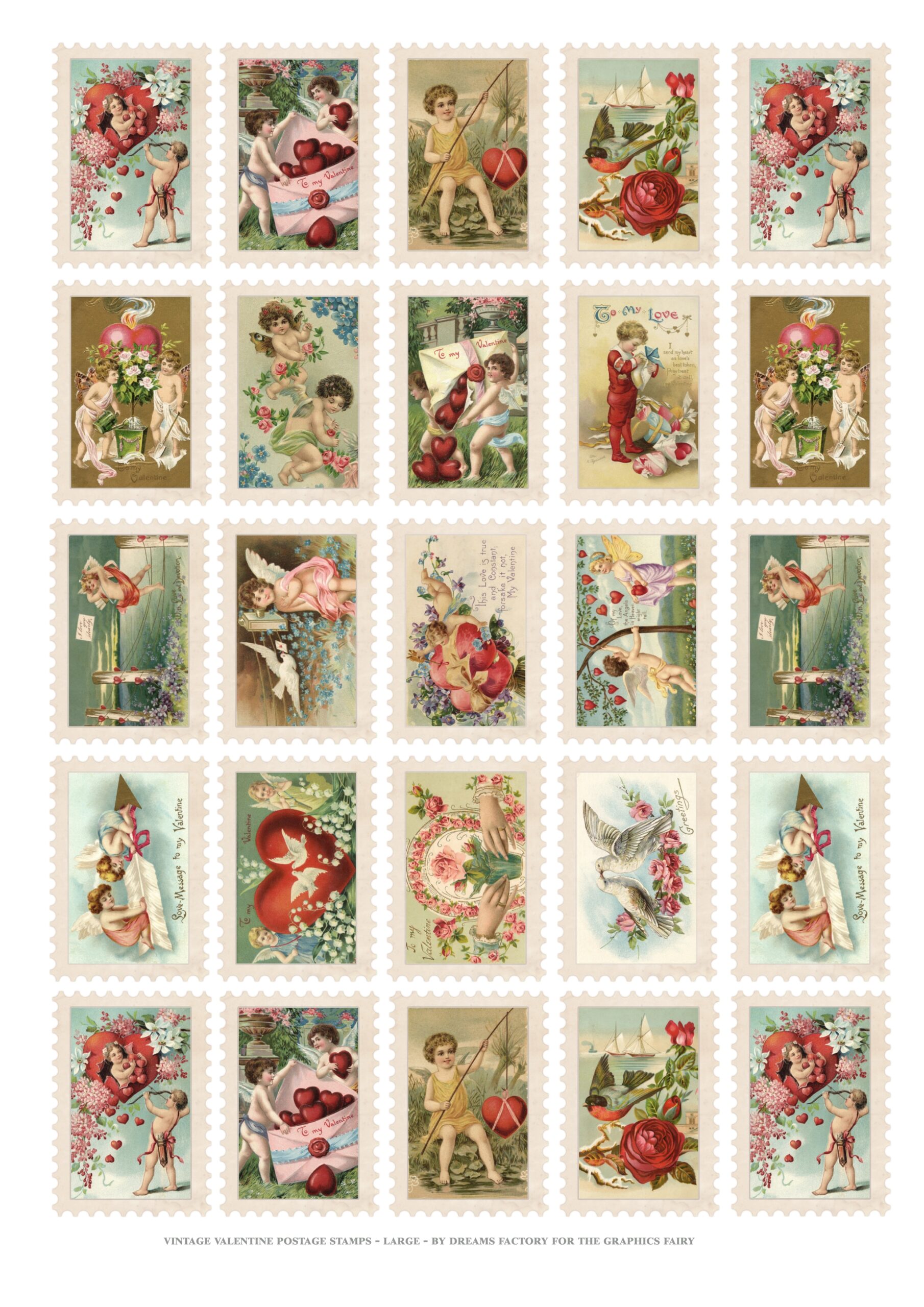 Valentine s Day Stamps The Graphics Fairy