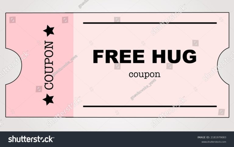 Vektor Stok Free Hug Coupon Editable Illustration Tanpa Royalti 2181979083 Shutterstock