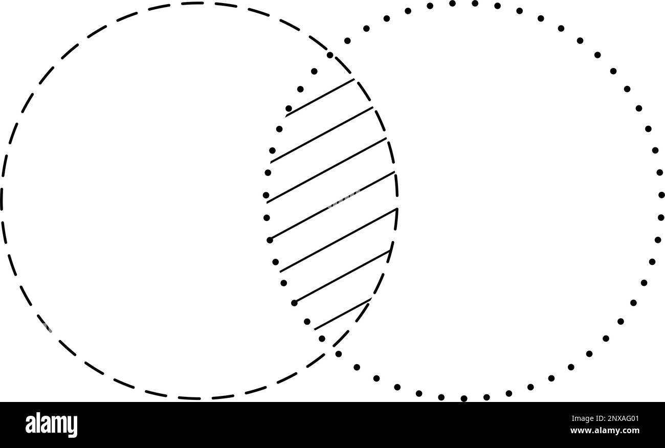 Venn Diagram Blank Merge Two Dash Line And Dotted Line Circles Chart Infographic Sign Stock Vector Image U0026 Art Alamy