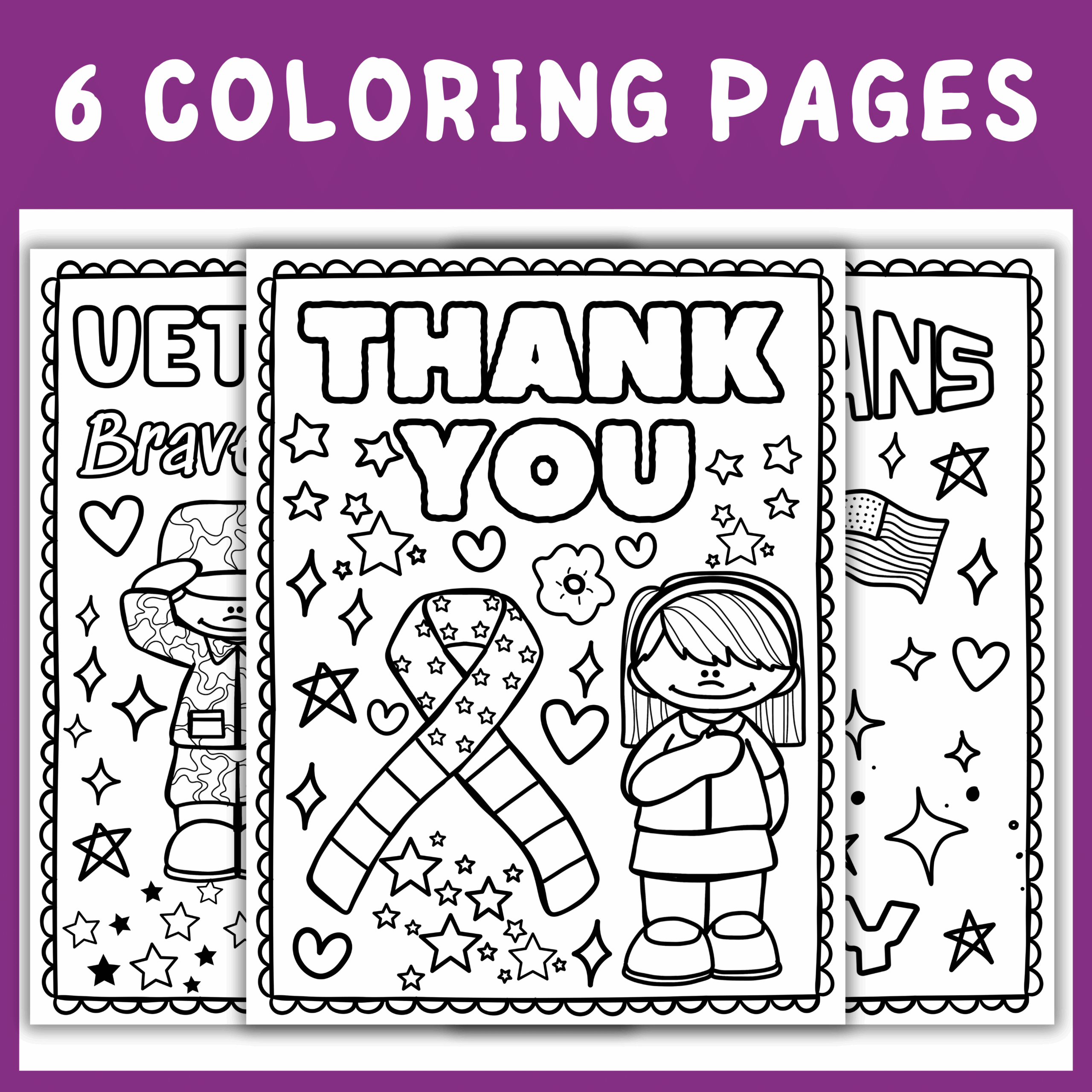 Veterans Day Coloring Pages Sheets ART ACTIVITY