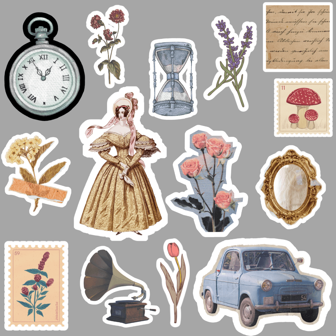 Vintage Printable Digital Stickers By Amaryllismarymillie Raket PH
