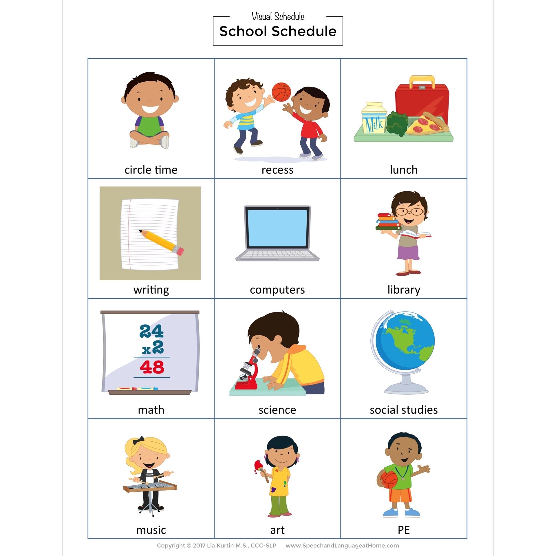 Autism Visual Schedule Printables Free