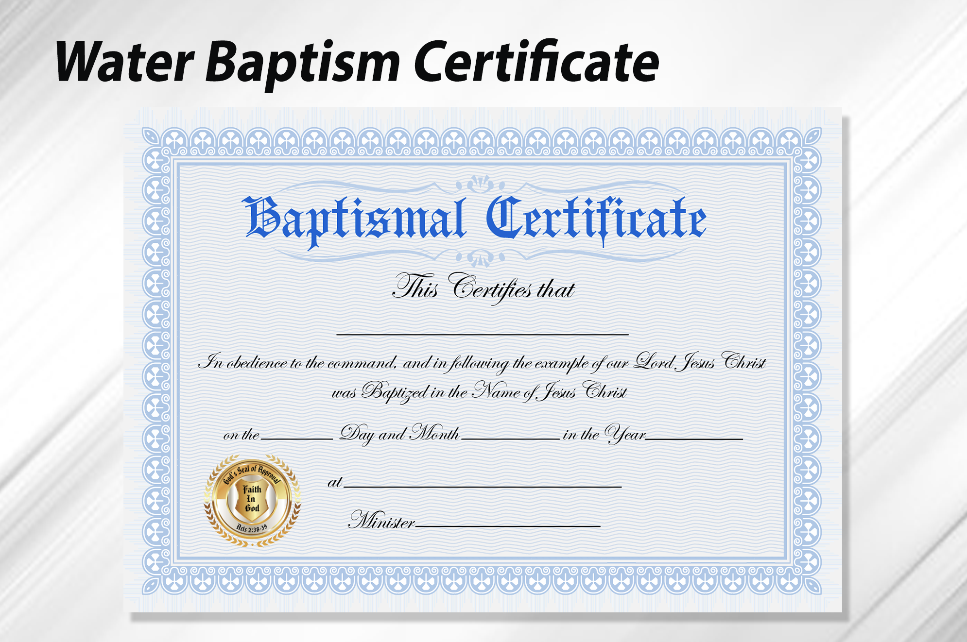 Free Printable Certificate Of Baptism