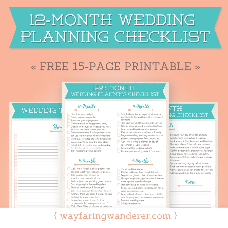Free Wedding Planner Printables Pdf
