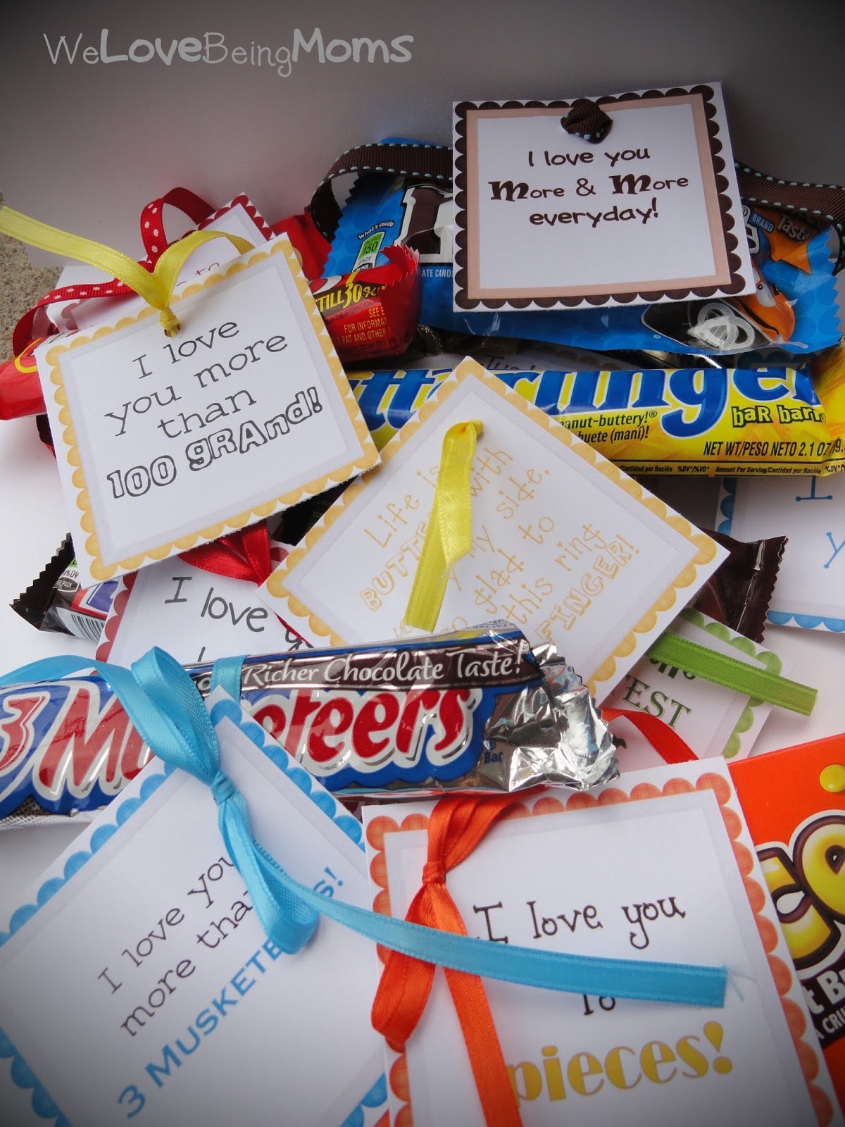 We Love Being Moms Candy Bar Printables