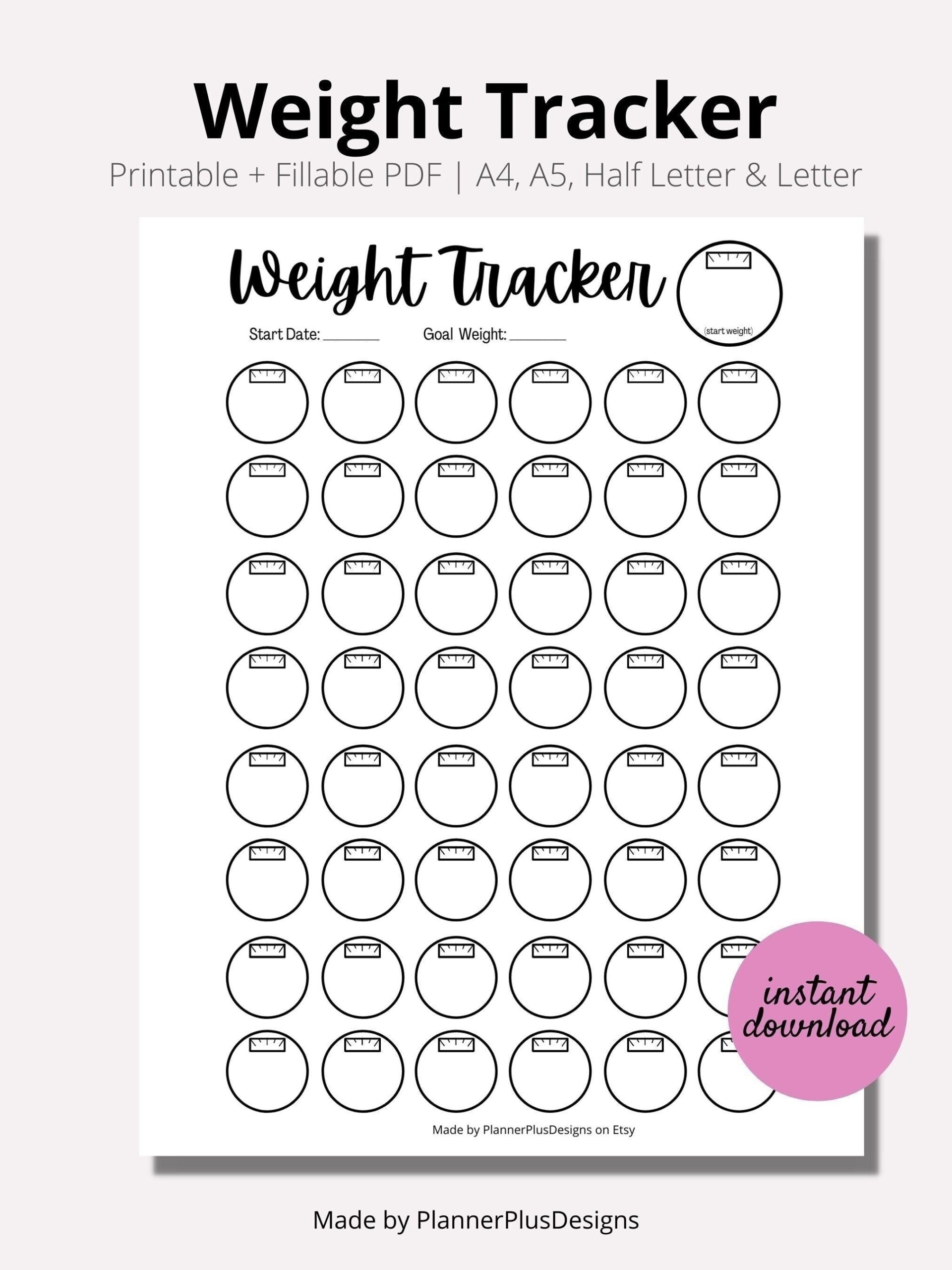 Free Weight Loss Chart Printable
